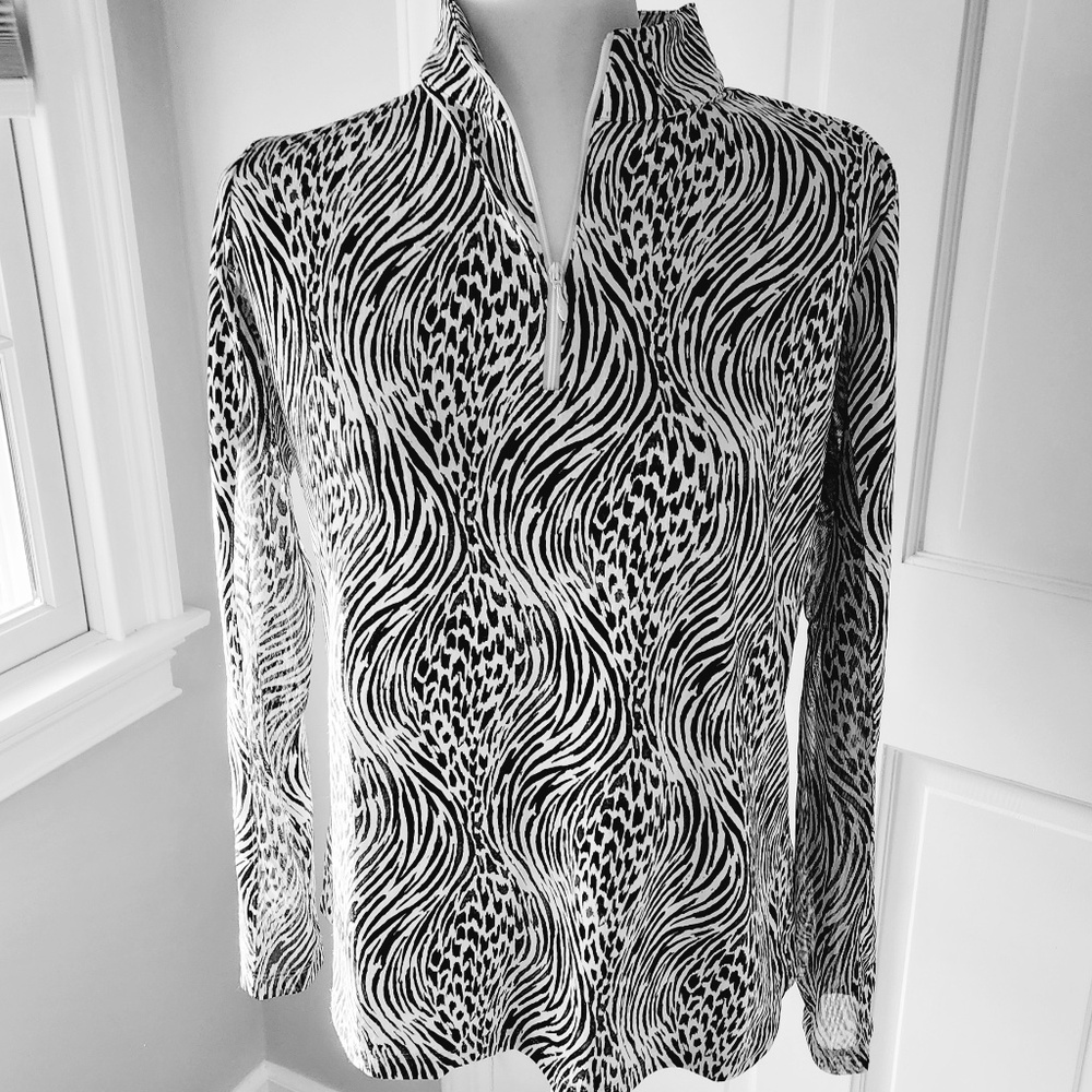 IBKUL Chic Zebra Style Top